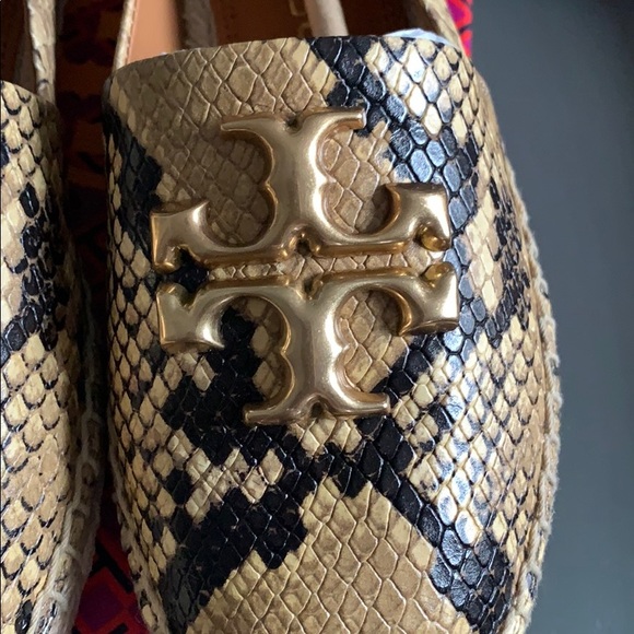NWT  Tory Burch® Eleanor Snakeskin Embossed Espadrille - Picture 10 of 16